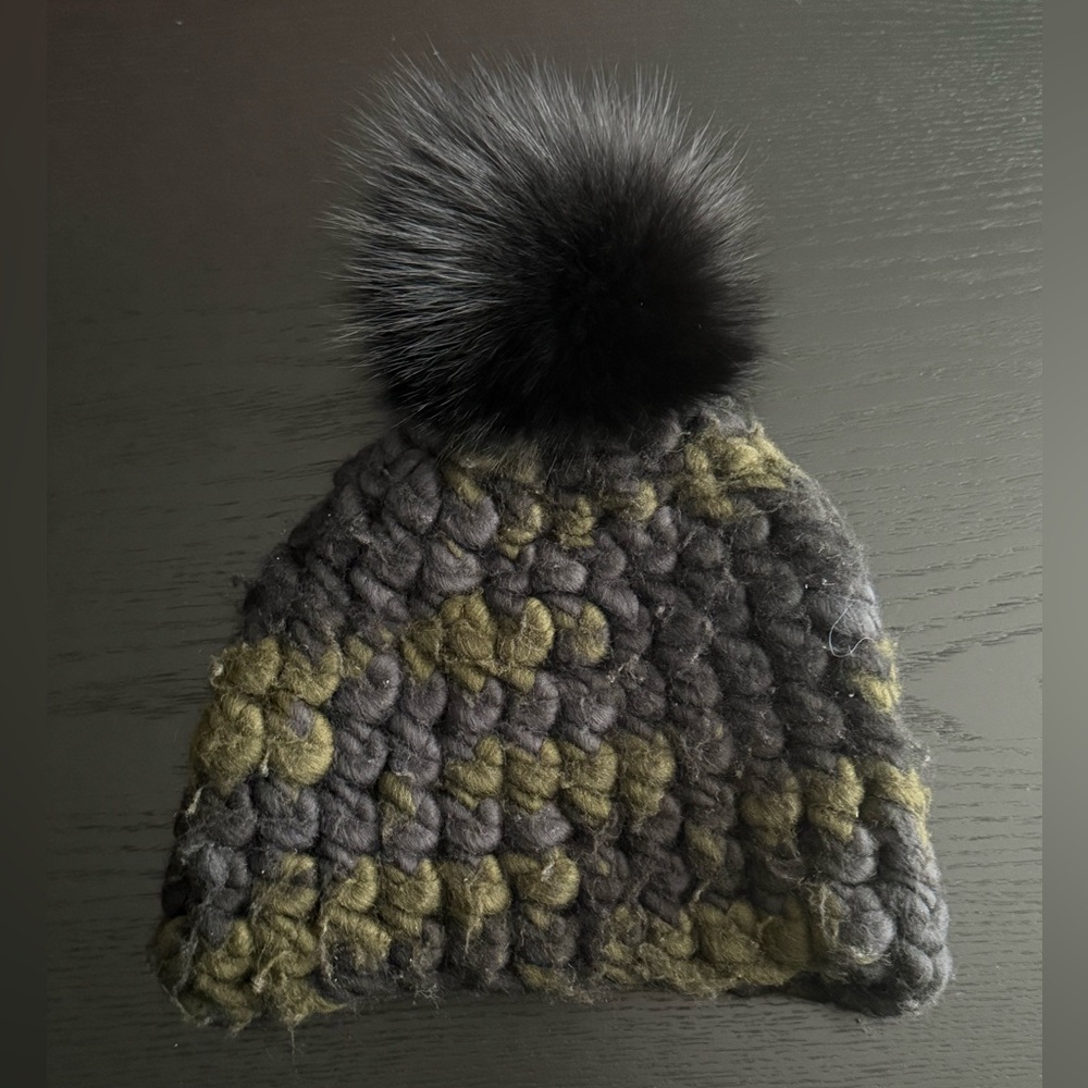 Mischa Lampert Deep Beanie in camo graphite